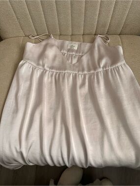 Aritzia mini satin dress in soft pink